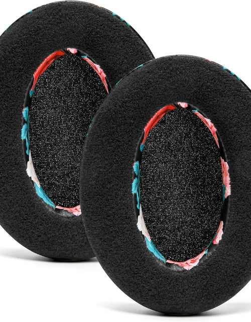 Load image into Gallery viewer, Wicked Cushions Extra Thick Velour Premium Earpads - Compatible with Steelseries Arctis/Hyperx Cloud/Ath M50X &amp; More | Black Floral
