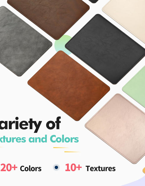 Load image into Gallery viewer, PU Leather Mouse Pad with Stitched Edge Micro-Fiber Base with Non-Slip, Waterproof, Mouse Pad for Computers, Laptop, Office &amp; Home,1 Pack, 8Inch11Inch (Light Pink)

