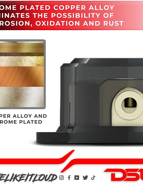 Load image into Gallery viewer, DB1448 Distribution Ground Block - 1 X 4GA In/ 4 X 8GA Out, Nickle Plated Internal Material, High-Strength Heat Resistant Plastic Housing, Oversized Set Screws for Secure Connections (1 in 4 Out), CLEAR, Single
