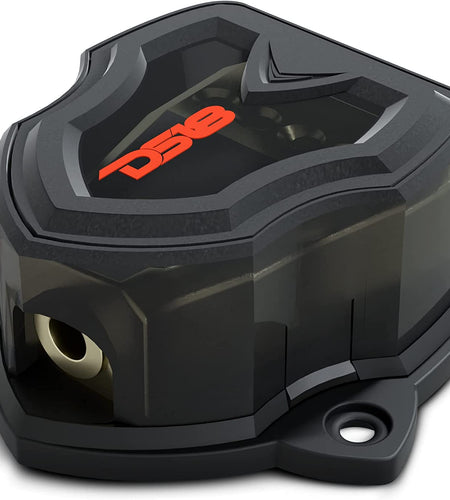 DB1448 Distribution Ground Block - 1 X 4GA In/ 4 X 8GA Out, Nickle Plated Internal Material, High-Strength Heat Resistant Plastic Housing, Oversized Set Screws for Secure Connections (1 in 4 Out), CLEAR, Single