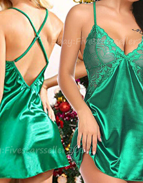 Load image into Gallery viewer, Womens Sexy Lingerie Sleepwear Nightwear Underwear Teddy Babydoll Lace Dress Set
