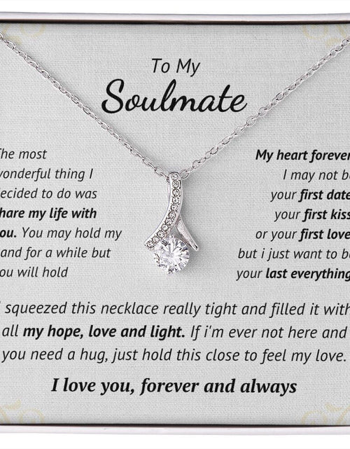 Load image into Gallery viewer, To Soulmate Necklace Gift for Girlfriend Wife Birthday Valentines Day Christmas
