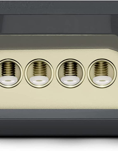 Load image into Gallery viewer, DB1448 Distribution Ground Block - 1 X 4GA In/ 4 X 8GA Out, Nickle Plated Internal Material, High-Strength Heat Resistant Plastic Housing, Oversized Set Screws for Secure Connections (1 in 4 Out), CLEAR, Single
