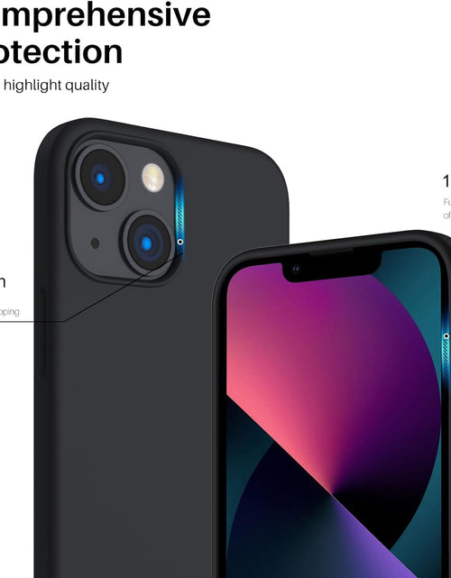 Load image into Gallery viewer, Compatible with Iphone 13 Mini Case, Slim Liquid Silicone 3 Layers Full Covered Soft Gel Rubber with Microfiber Case Cover 5.4 Inch-Midnight
