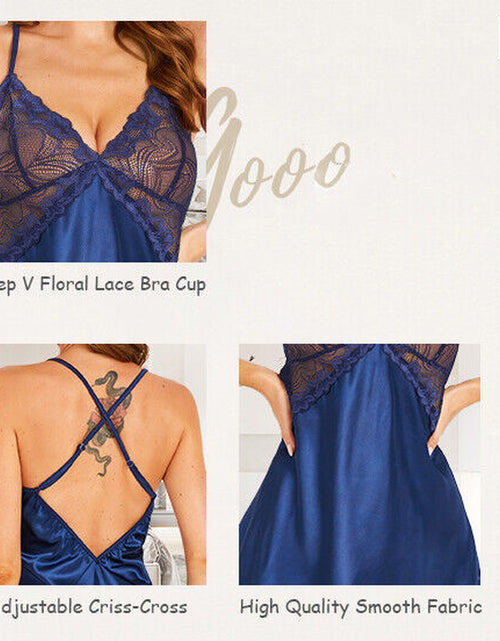 Load image into Gallery viewer, Womens Sexy Lingerie Sleepwear Nightwear Underwear Teddy Babydoll Lace Dress Set
